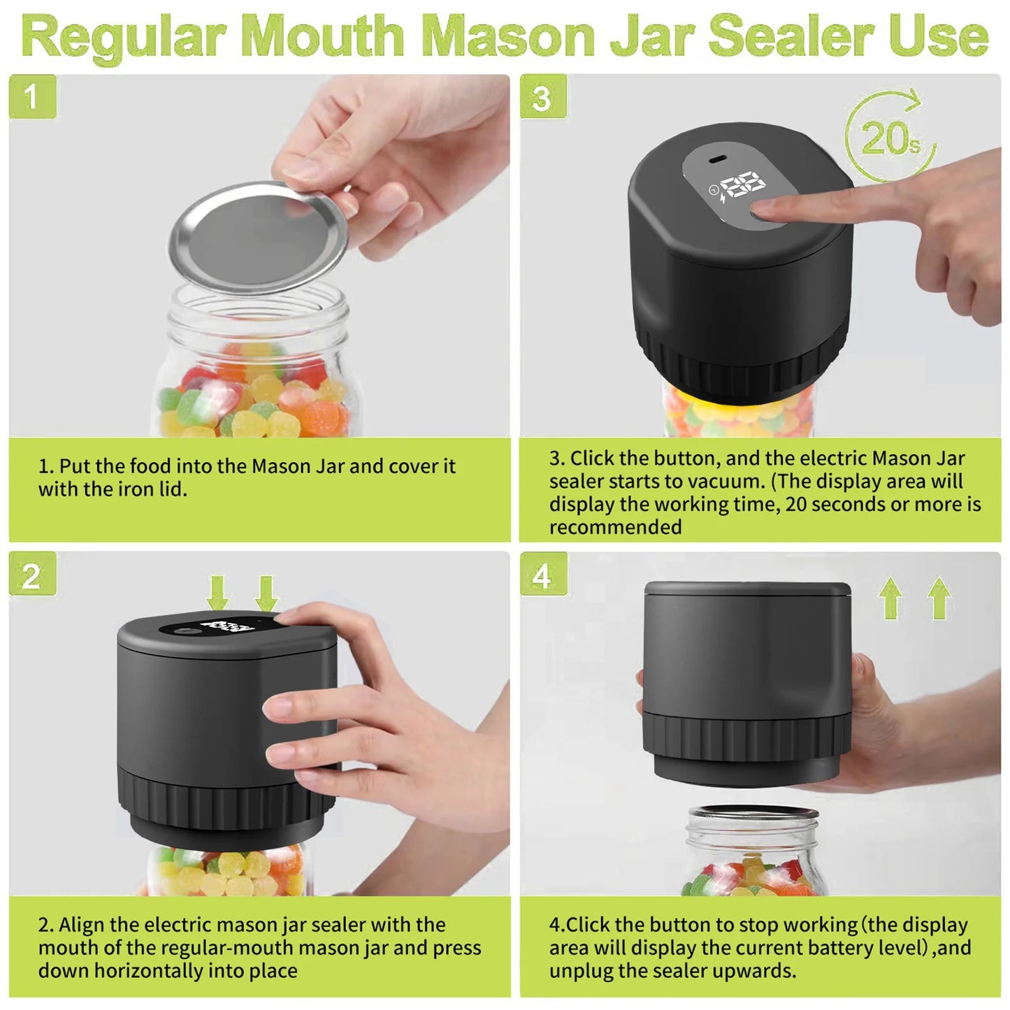 Electric Mason Jar Vacuum Sealer Kit - Lipatrend 